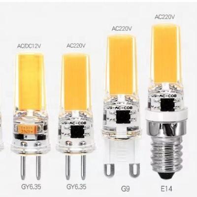 China Able Hotel Silicone Cob Ra80 No Flicker 1w 1.5w 2w 3w 12v 110v 220v g4 g8 gy6.35 g9 e14 led bulb cob led lighting cob for sale