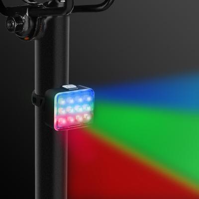 China Waterproof Mini IPX-4 RGB Bicycle ABS Tail Light 300mAh USB Rechargeable Rear Light For Sea Port for sale