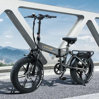 China 48V Aluminum Alloy Folding Fat Tire Mountain Electric Bike 4.0 Lithium Battery E-Bike 12.8Ah Electric Bicycle for sale