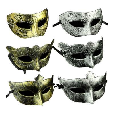 China Add surprise and fun to your party masquerade gold and silver party man eye mask mask for masquerade halloween costumes carnival Venetian mask Y510 for sale