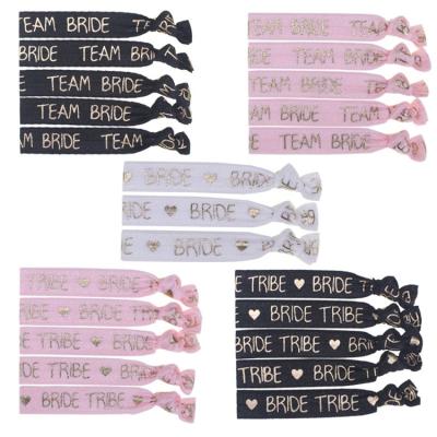 China Add Surprise And Fun To Your Team Bride To Be Bridal Shower Party Bracelet Hair Ties Sash Bracelet Bridesmaid Party Wedding Shower Proposal Gifts Y506 for sale