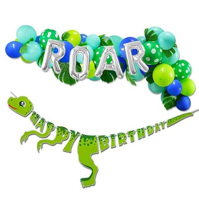 China Adding Surprise And Fun To Your Party Dinosaur Balloon Garland Arch Kit Birthday Party Supplies ROAR Foil Decorations Kids Foil Green Jungle T009 For Boys Girls for sale