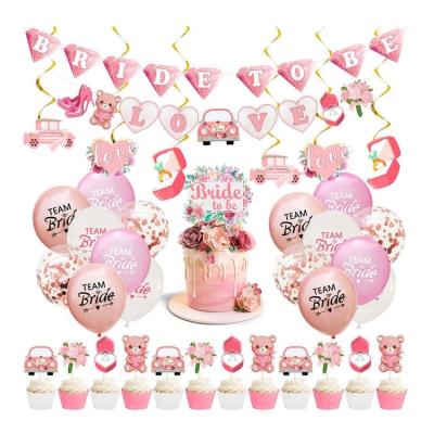 China Add Surprise And Fun To Your Team Bride Rose Gold Balloons Theme Bachelor Party Floral Decorations Kits Bridal Shower Wedding Party Supplies T008 for sale