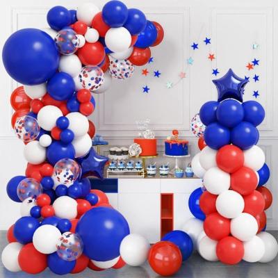 China Add surprise and fun to your party red white and blue balloon garland for baby shower 4th of July Veterans Independence Day theme party Memorial Day T502 for sale