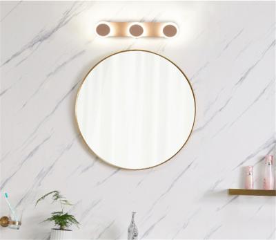 China Custom High Grade Modern Brushed Stainless Steel Bathroom Wall Magnifying Mirror With Led Light for sale