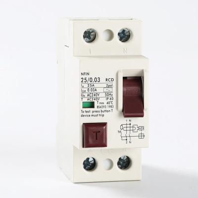 Китай Поляк RCD 100ma 300ma прибора IP40 30ma 63a 2 серии NFIN остаточный настоящий продается