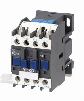 China Contactor de plata SC09 - 12 690V negro IP20 de la CA de YOKG 20A 3 poste en venta