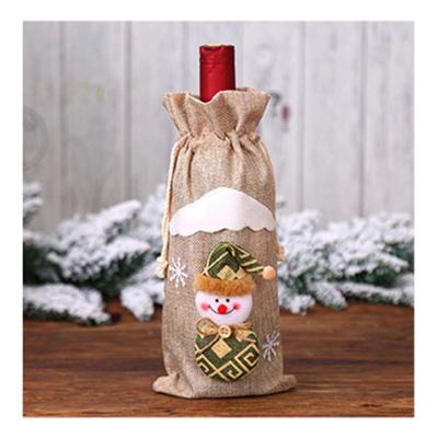 China Turn On Toy Decorative Christmas Wine Bottle Cover Bags Merry Christmas Decor Christmas Ornaments Christmas Gift New Year for sale