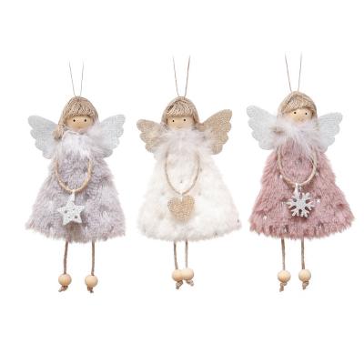 China Ride On Charm Christmas Supplies Angel Girl Pendant Christmas Tree Charm Toy Christmas Decoration Creative Doll for sale