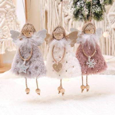 China Ride On Charm Christmas Supplies Angel Girl Pendant Christmas Tree Charm Toy Christmas Decoration Creative Doll for sale