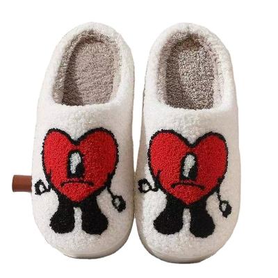 China Fashion Trend Winter Cute Home Slippers Evil Bunny Heart Anti-slippery Slippers for sale