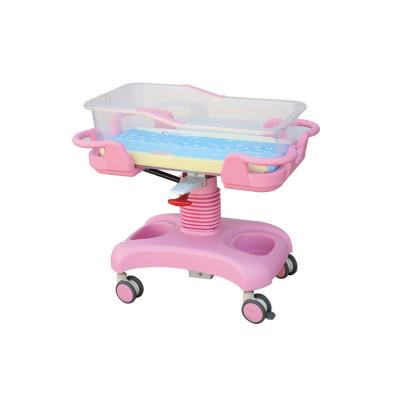 China D18 Hospital ABS Adjustable Mobile Baby Cradle For Hospital With Wheels for sale