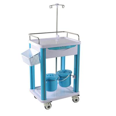 China Lightweight ABS Clinic Hospital Therapy Trolley Medical Workstation Trolley Equipment Trolley for sale