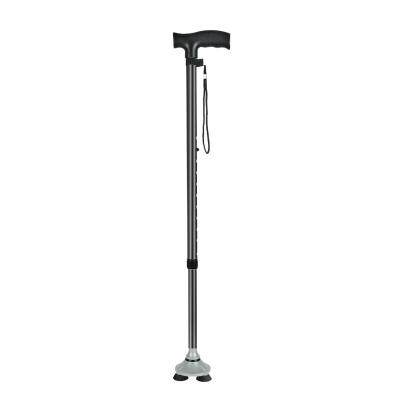 China Height Aluminum Alloy Base Adjustable Rotation Walking Stick For The Elderly for sale