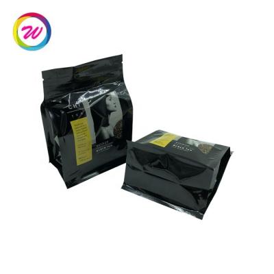 China Food Flat Bottom Moisture Proof Aluminum Ziplock Bag For Tea Coffee Packaging for sale