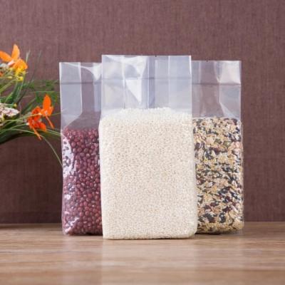 China Food Grade Moisture Proof Vaccumed Plastic Transparent Side Gusset Pouch for sale