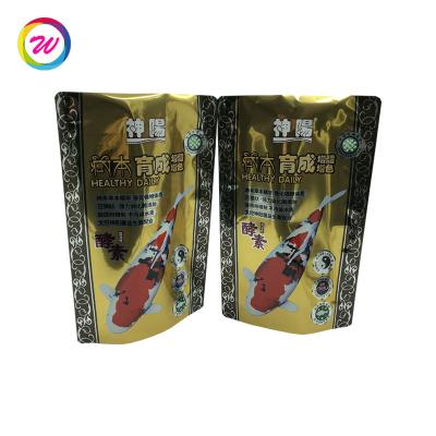 China Customized Printing Moisture Proof Resealable Zipper Stand Up Fish Food Packaging Bags for sale