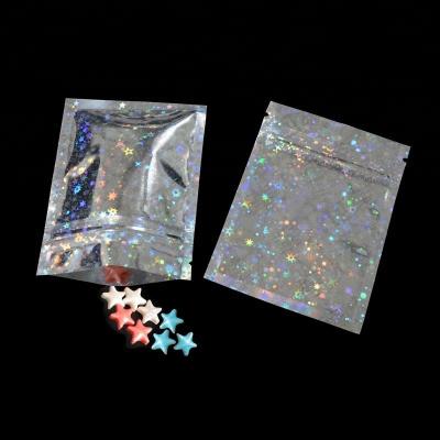 China Moisture Proof Hologram Packaging Bag Zipper Resealable Mylar Bag for sale