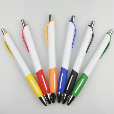 China Customized Pen White Color Ballpoint Pen Logo Plastic Customized Ballpoint Pens for sale