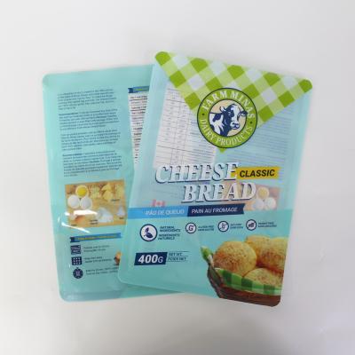 China Resealable Plastic Laminated Flat Zipper Pouch Packaging Bag For 400g Bread, Snack for sale