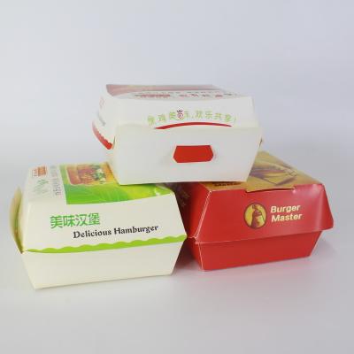 China Disposable Cardboard Paper Packaging Box Fried Chicken, French Fries And Burger Box for sale