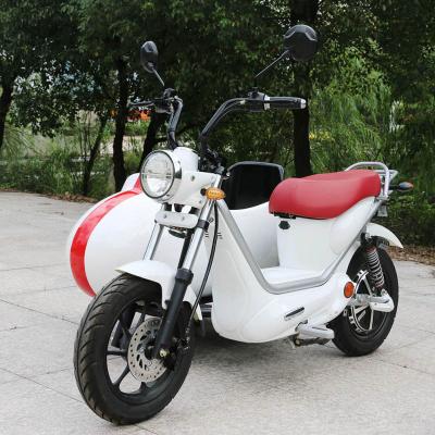 China Men LCD Display Three Wheel Electric Tricycle Side Car 48V 60V 450W 1000W Electric Vehicle With Pedal Drum Brake Electric Motorcycle for sale