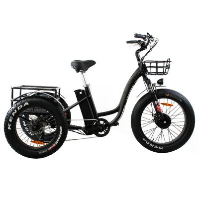 China Vintage Tricycle 48V13Ah Battery Aluminum Alloy Passenger Tricycle 3 Wheel Home Service Electric Adult Tricycle Electric Scooter for sale