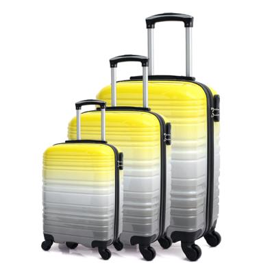 China High Quality Bottom Travel 3 Pieces Travel Trolley Luggage Carry On Suitcase Travel Style Luggage Bag Set ABS Trolley Suitcase Luggage for sale