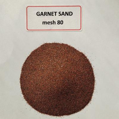 China CNC waterjet cutting Abrasive medium Garnet sand mesh 80 cutting sand 80# for sale