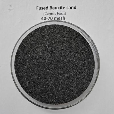 China Lost wax casting sand fused bauxite sand ceramsite foundry sand beads AFS fused ceramic sand 40-70 mesh for sale