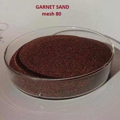 China high pressure waterjet CNC cutting Abrasive medium Garnet sand mesh 80 HS code 25132000 washed filtration for sale