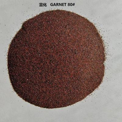 China CNC waterjet cutting Abrasive medium Almandine rock Garnet sand mesh 80 HS code 25132000 for sale