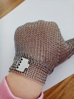 China Stainless steel CUT RESISTANT  GLOVES ring mesh chain mail mesh auti-cutting safety gloves S M L XL XXL for sale