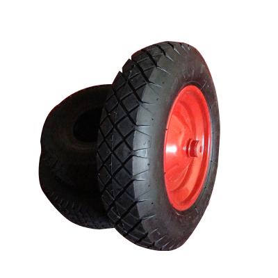 China Building Material Stores High Grade 14 Inch Metal Rim Cheap Rubber Wheel for sale