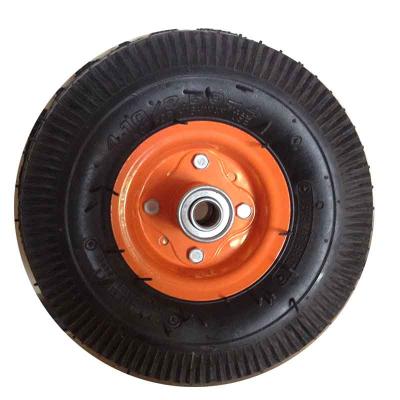 China Cheap Wheelbarrow Trolley Cart Rubber Wheel Machinery Repair Shops Small Pneumatic Wheel 4.10/3.50-4 for sale