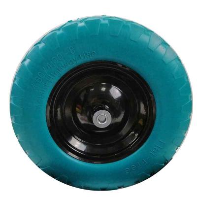 China Building Material Shops 16 Inch Qingdao PU Polyurethane Wheel Cheap Foam Tire Solid Garden Wheel 4008 for sale