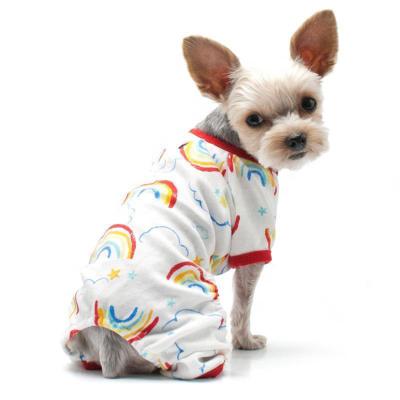 China Comfortable Cute Dog Pajamas Spring Flannel Overalls Bulldog Dog Pajamas Sustainable Cotton Pets And Cherry Summer Small for sale