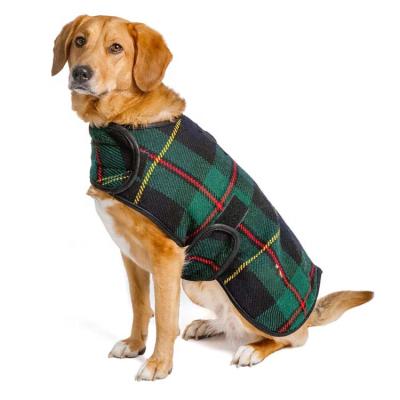 China Lovely Outdoor Viable High Quality Outdoor High Quality Dog Coat Winter Pattern Plaid Jacket Vest Dog Wind Jacket for sale