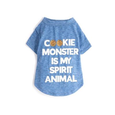 China Sustainable Pet Shirts Dog Clothes Cute Funny Print Round Neck Cat Dog Cotton Shirt for sale