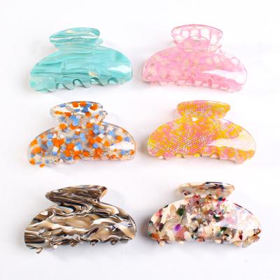 China Hair Clip Acetate Hair Claw Clip, Elegant and Retro Geometric Hair Claw Clip for Women Hairstyle, Available in Various Colors and Quanti Wholesale for sale