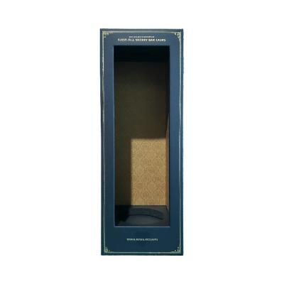 China Recycled Materials Customized Handmade Paper Blue Magnetic Cardboard For Whiskey Box for sale