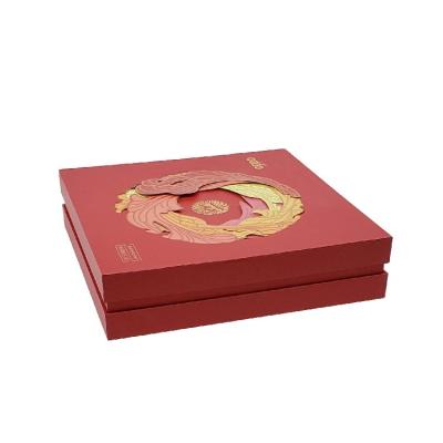 China Wholesale Chinese Luxury Cardboard Materials Red Color Gift Box Recycled Paper Packaging Cosmetic Watch Box for sale