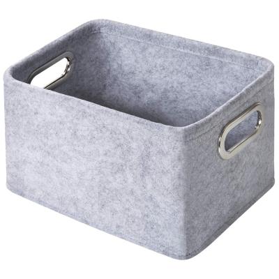 China Wholesale Minimalist Space Saving Cloth Foldable Clothes Storage Basket With Carry Handles for sale