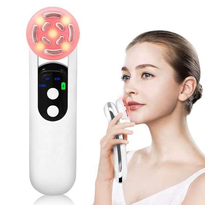 China Portable/Rechargeable Skin Tightening Facial Massager, 5 in 1 Portable Face Lifting Machine EMS Face Massager with 5 Color Lights for All Skin Types for sale