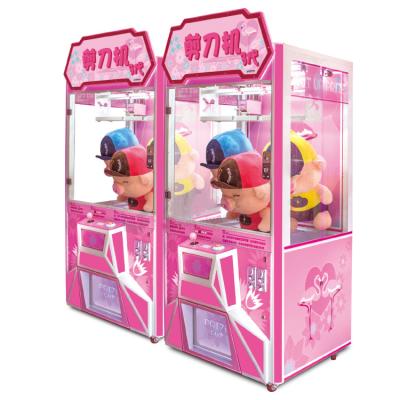 China Attractive Appearance Scissor Doll Falling Dolls Fill Large Pink Toy Cutting Machine Doll Scissors Machine For Entertainment Venue for sale