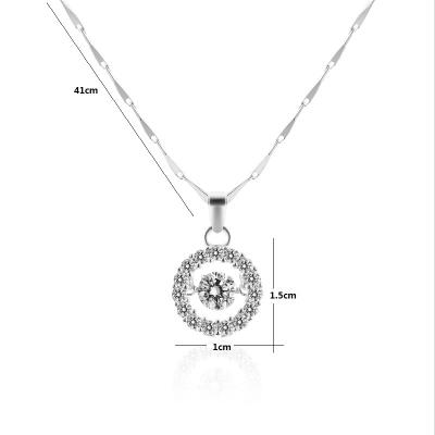 China Lucky fashion women elegant diamante 925 sterling silver pendant necklace and earring set for sale