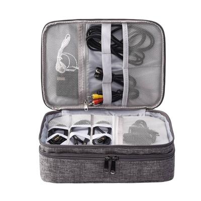 China Wholesale Durable Classic Outdoor Men Travel Make Up Bag Double Layer Cable Unisex Cosmetic Organizer Bag for sale