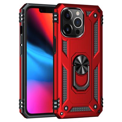 China Shockproof Drop Shipping Military Grade Protective Case With Ring Holder Kickstand For iPhone 13 13mini 13 Pro Bumper Men Phone Cover for sale