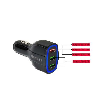 China Fashion New High Quality Multifunctional Halo Fast Charger Qc3.0 Usb Power Adapter Car for sale