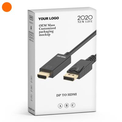 China COMPUTER 1.8M Gold Plated Displayport Male To Male Hdmi Cable 4K DP To Hdmi Cable Support OEM Service for sale